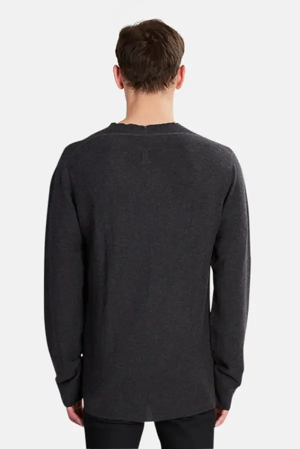 V-Neck Cotton Knit Sweater