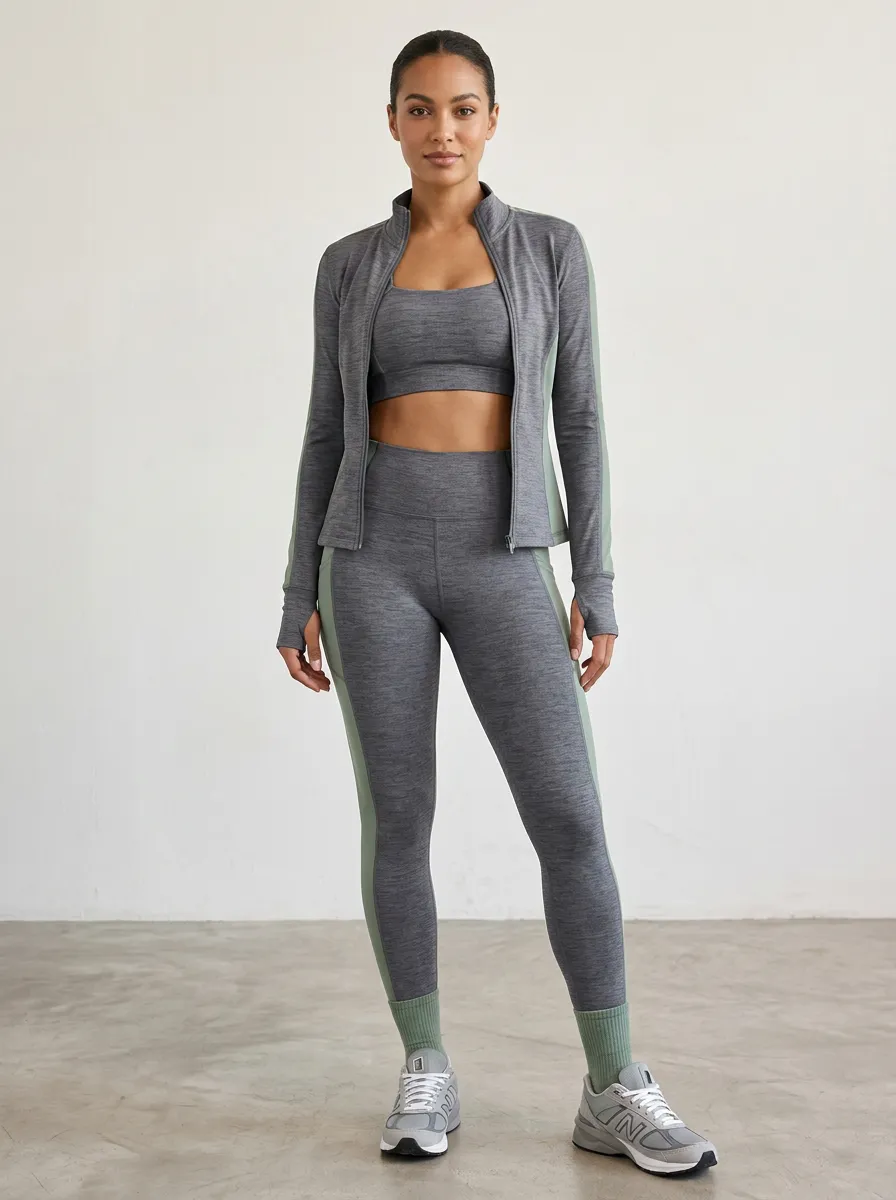 Training Colorblock Detail Collection Women's Three Piece Activewear Set