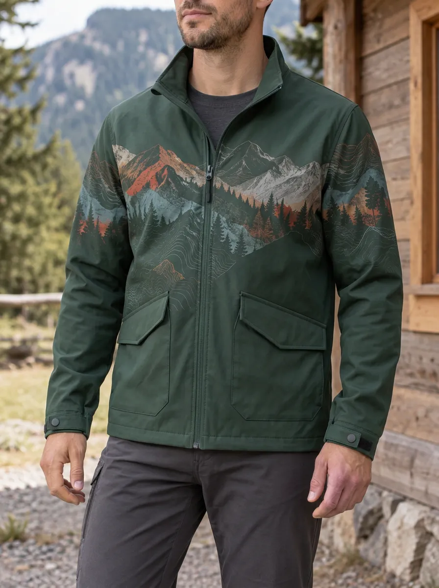 Men's Outdoor Nature Mountain Forest Rugged Explorer Jacket