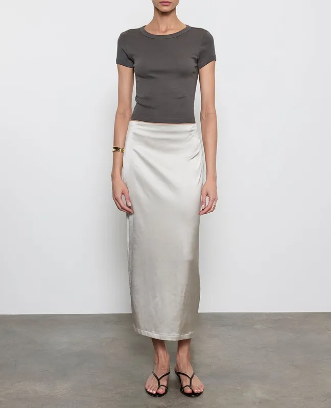 Baby Rib Cropped Tee Slate
