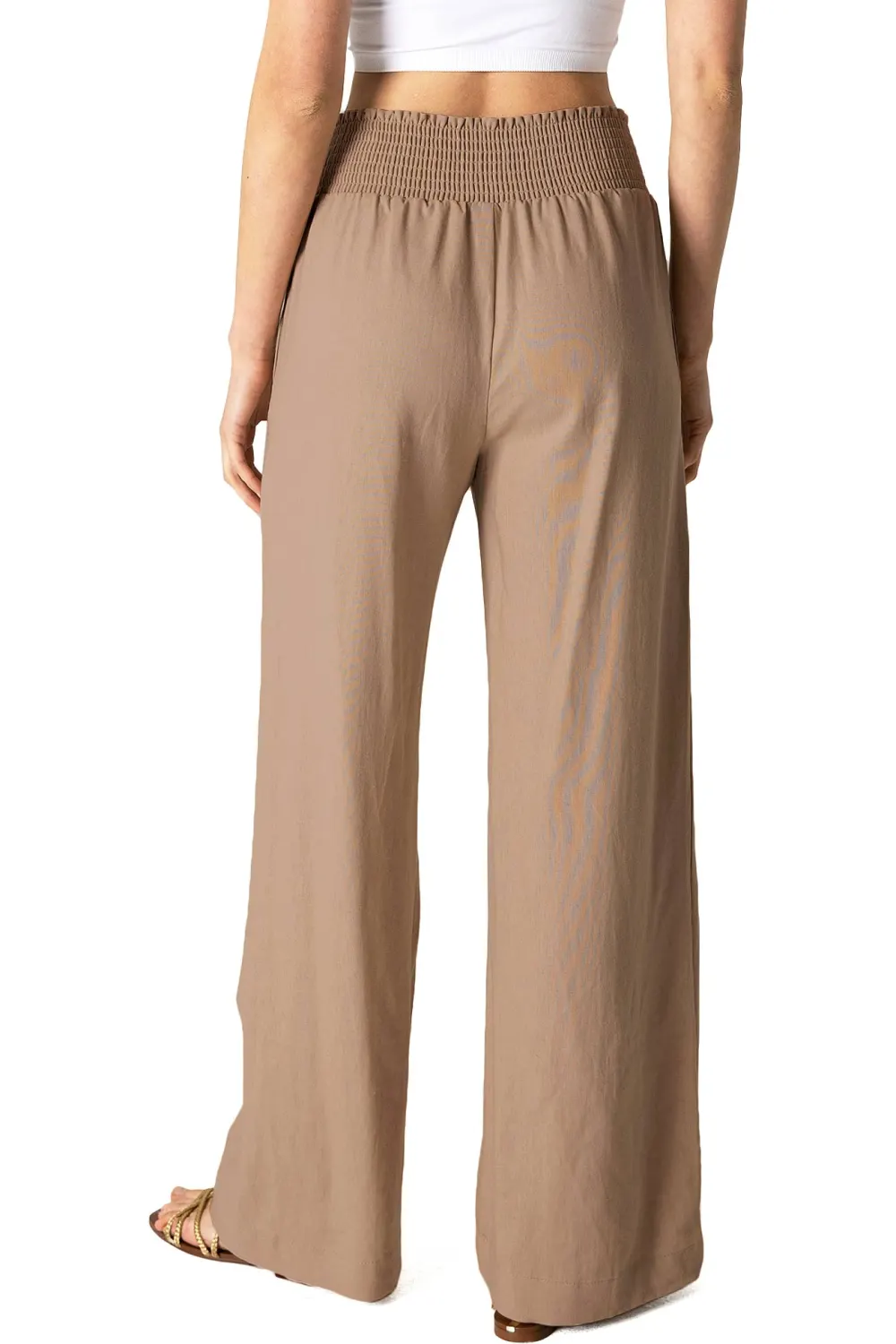 Elastic Waist Linen Pants
