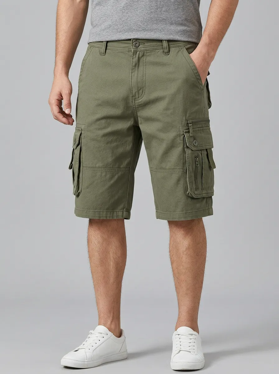 Men's Urban Comfort Fit Utility Cargo Shorts