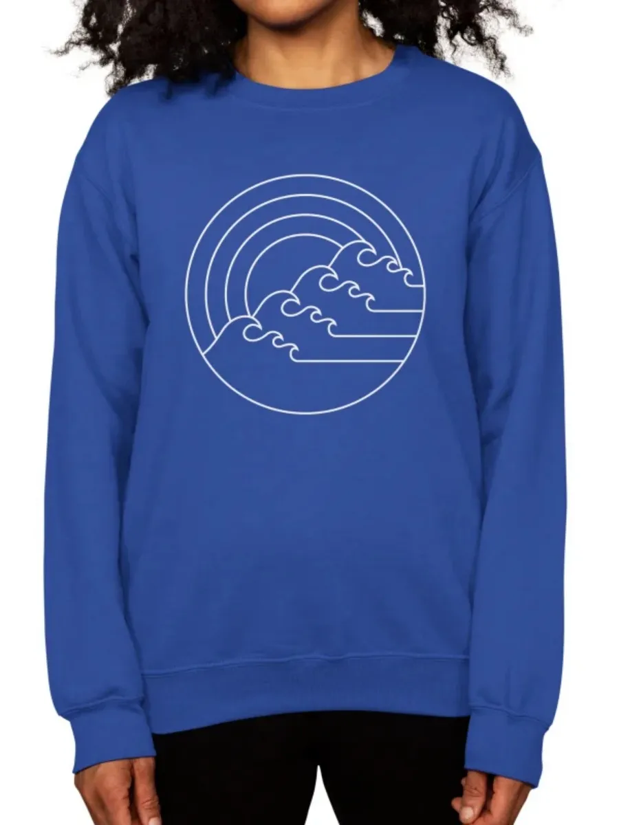 Geometric Wave Art Sweatshirt