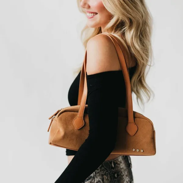 Sally Suede Barrel Shoulder