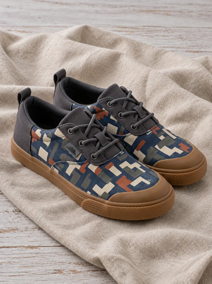 Men's Street Geometric Pattern Patterned Graphic Canvas Shoes