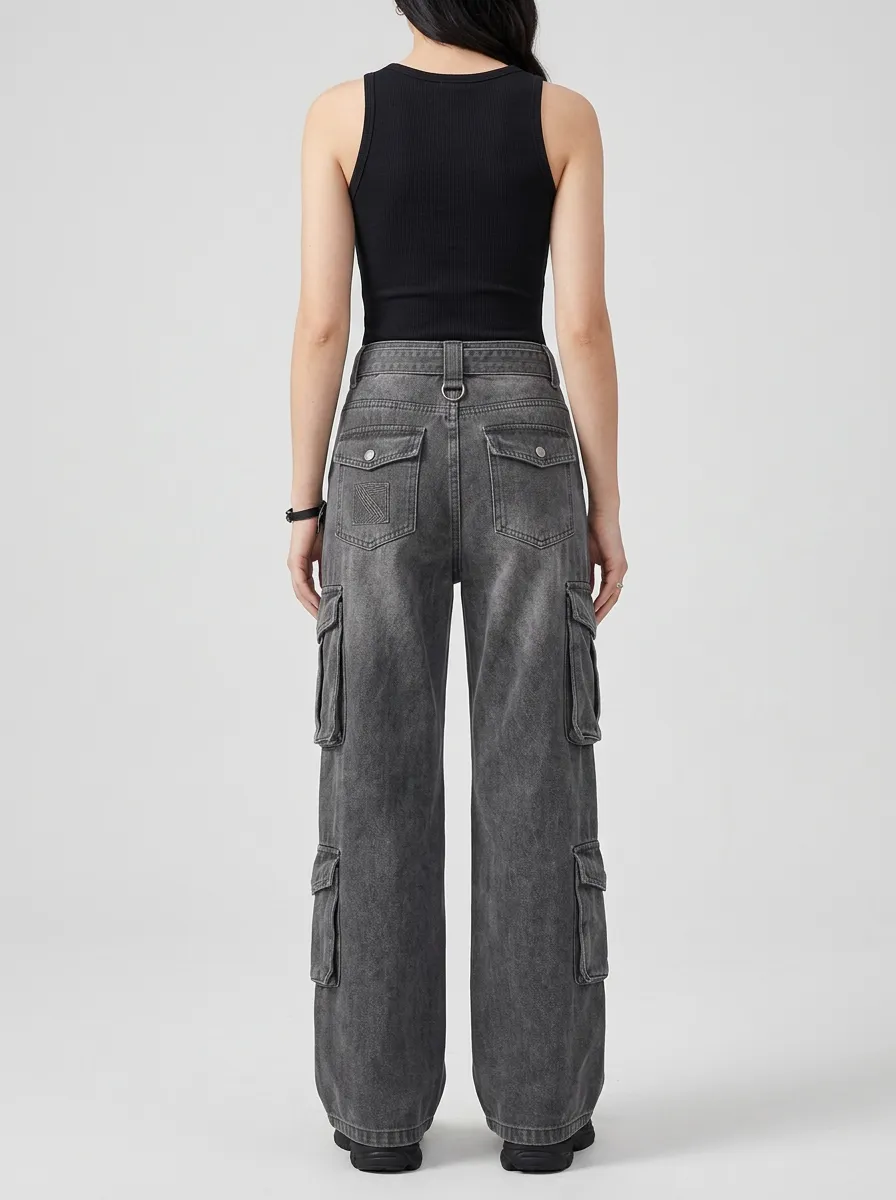 Minimal Multi Pocket Detail Women's Multi Pocket Cargo Pants