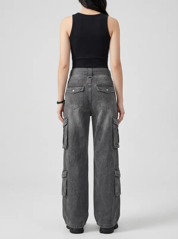 Minimal Multi Pocket Detail Women's Multi Pocket Cargo Pants