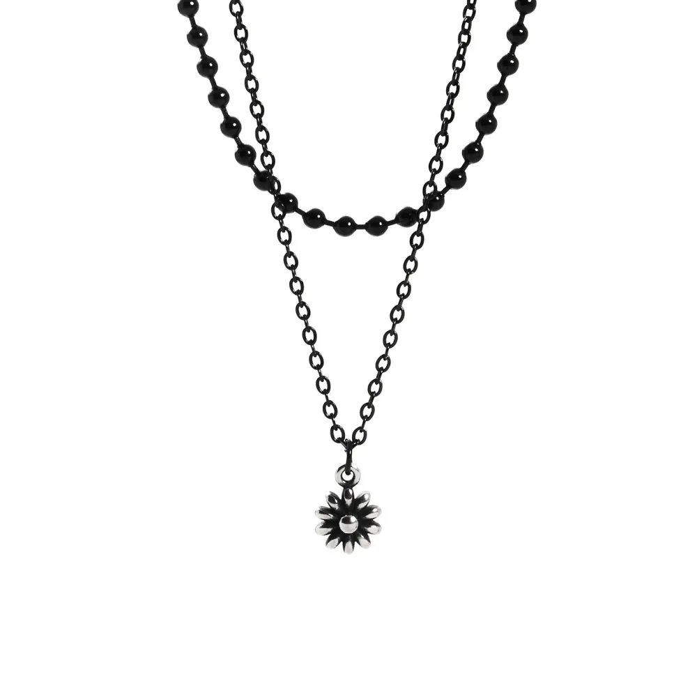 Reversible Floral Pendant Necklace