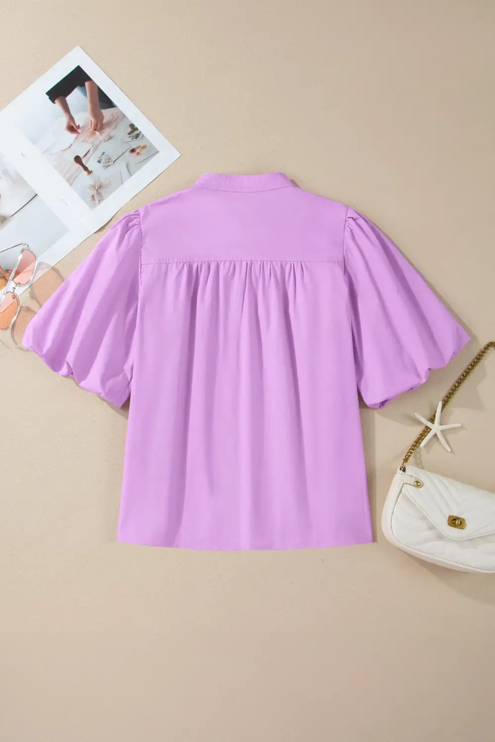 Women's V Neck Half Sleeve Top