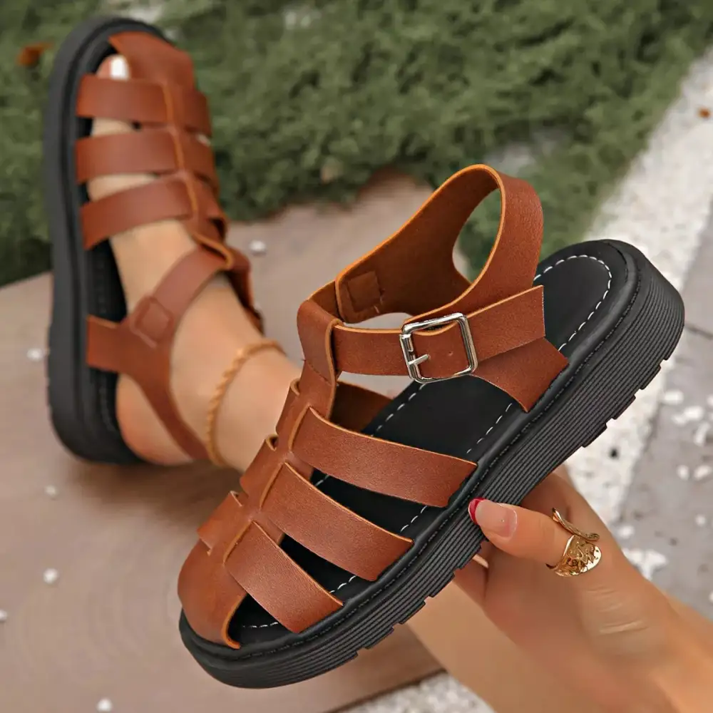 Round Toe Platform Sandals
