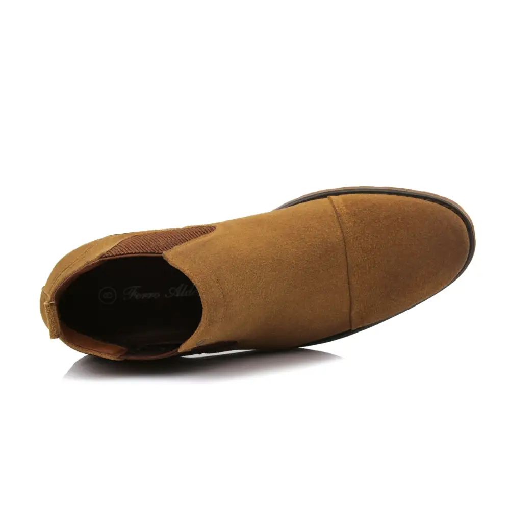Classic Faux-Suede Suede Faux-Leather Chelsea Boots