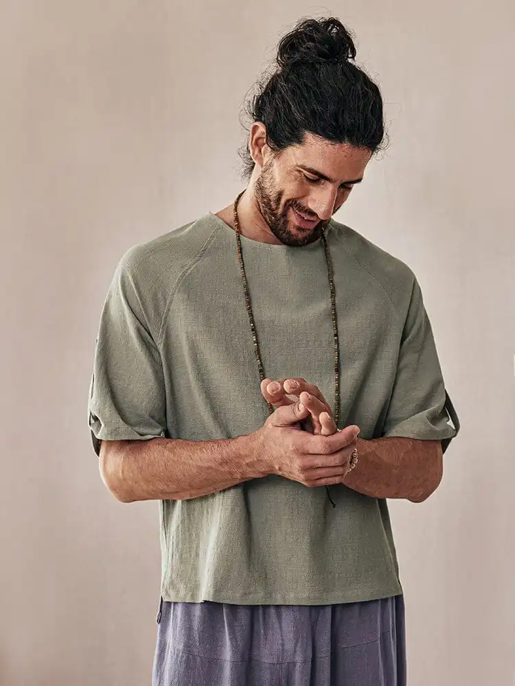 Premium Cotton Linen Top T-Shirt