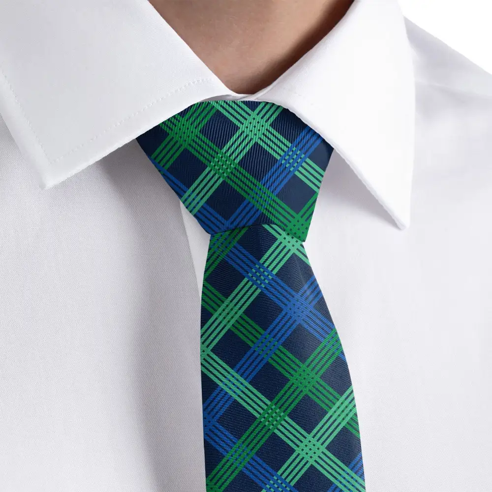 Refined Plaid Statement Necktie