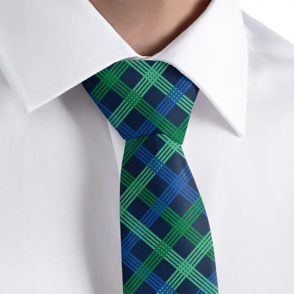 Refined Plaid Statement Necktie