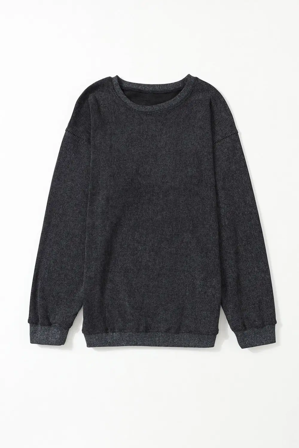 Soft Feel Ribbed Crewneck Sweatshirt