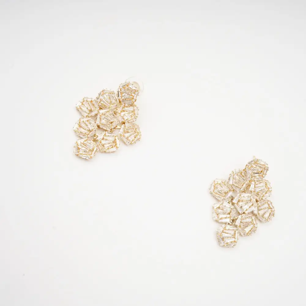 geometric crystal earrings