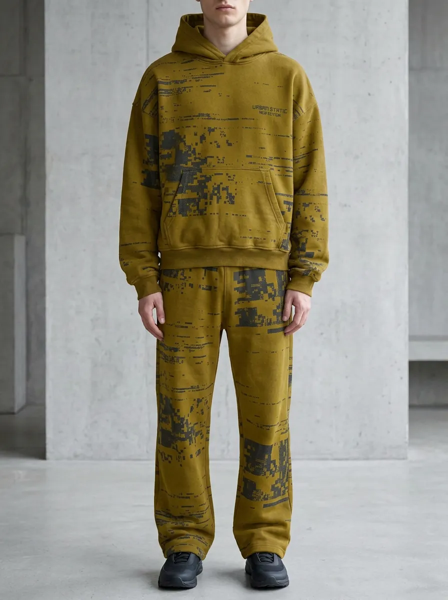 Patterned Tracksuit Men's Two-Piece Tracksuit
