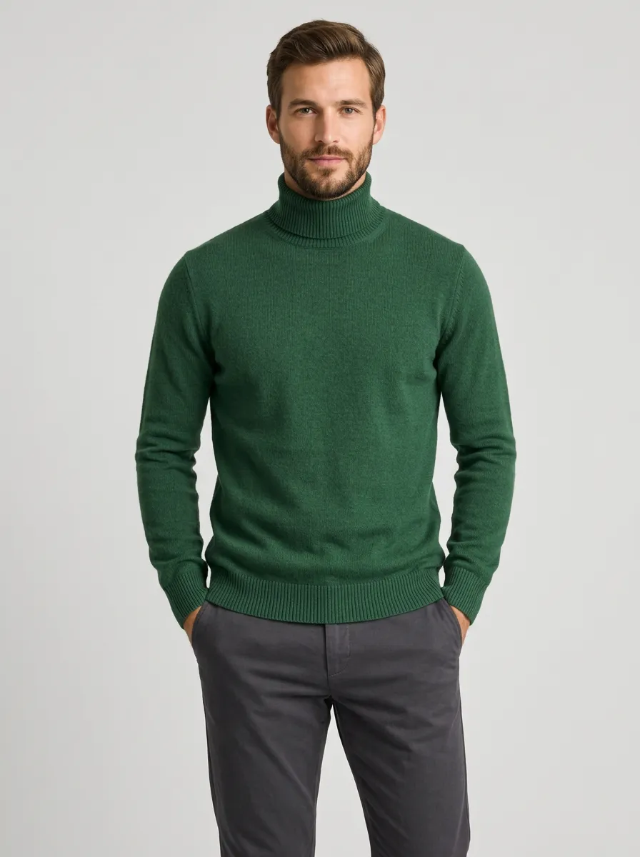 Men's Layering Essential Ribbed Knit Turtleneck Sweater