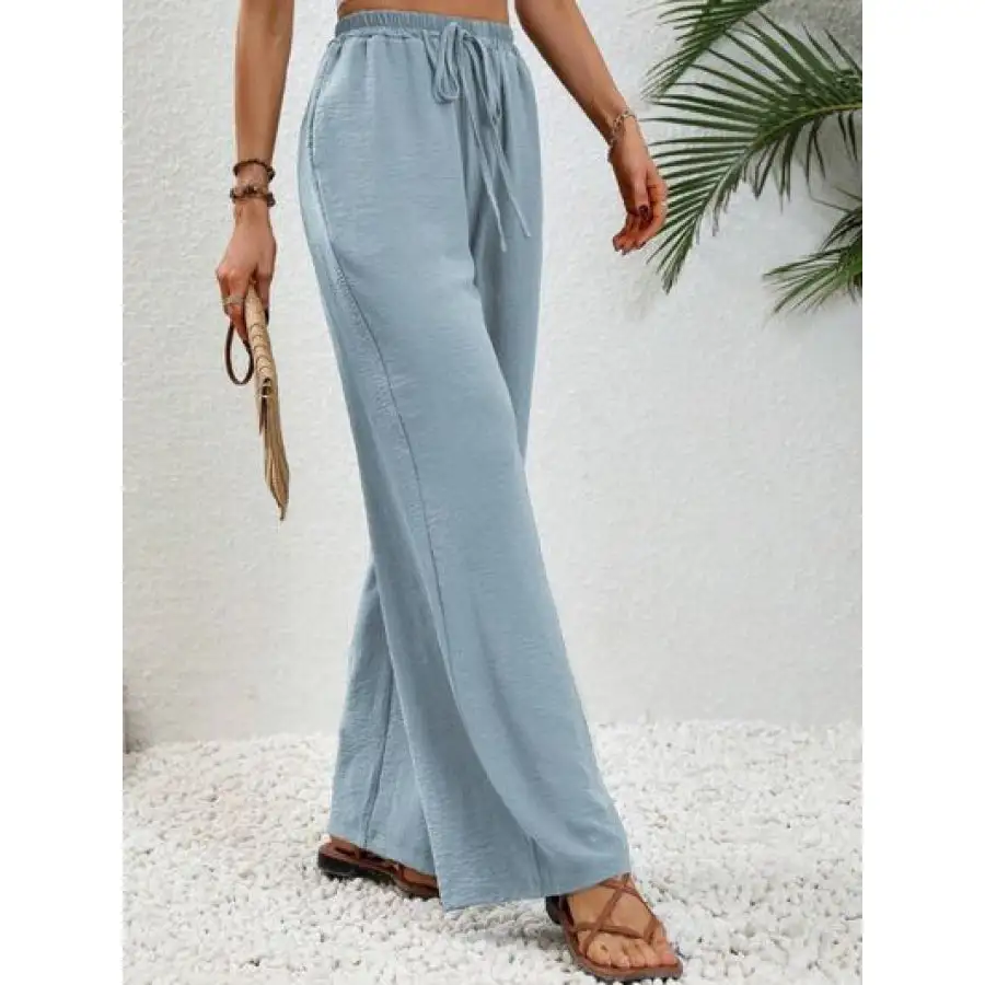 Easy Wide Leg Drawstring Pants