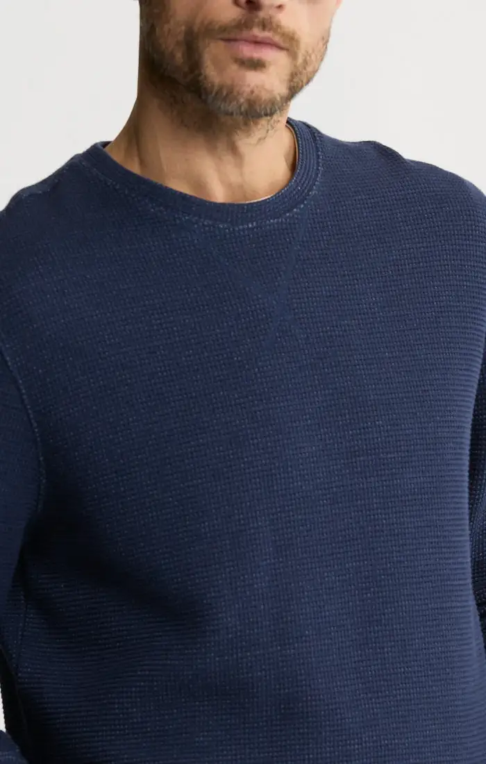 Doubleface Mesh Crewneck Pullover