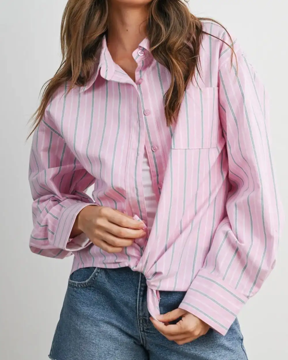 Relaxed Button Front Everyday Blouse