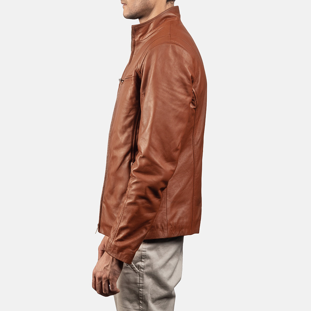 Men's Classic Refined Biker Leather Jacket