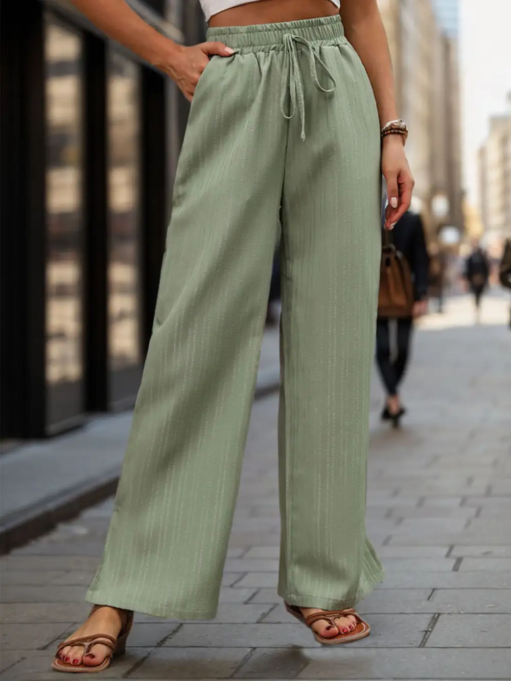 Weekend High Waist Wide Leg Pants