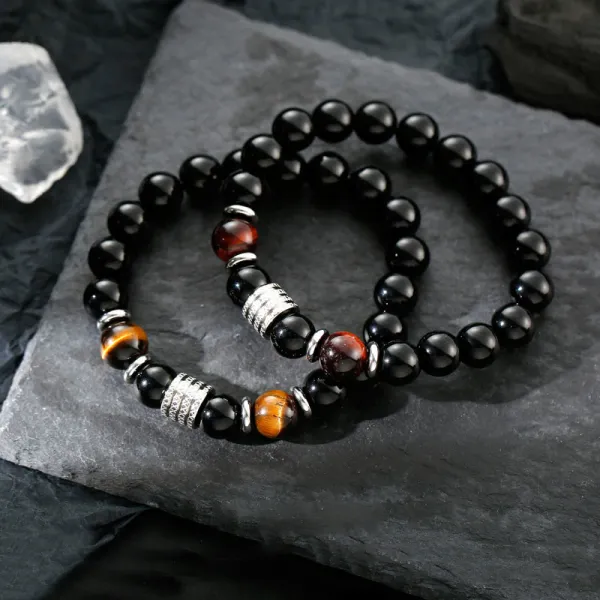 Natural Obsidian Tiger Eye Fulfillment Bracelet
