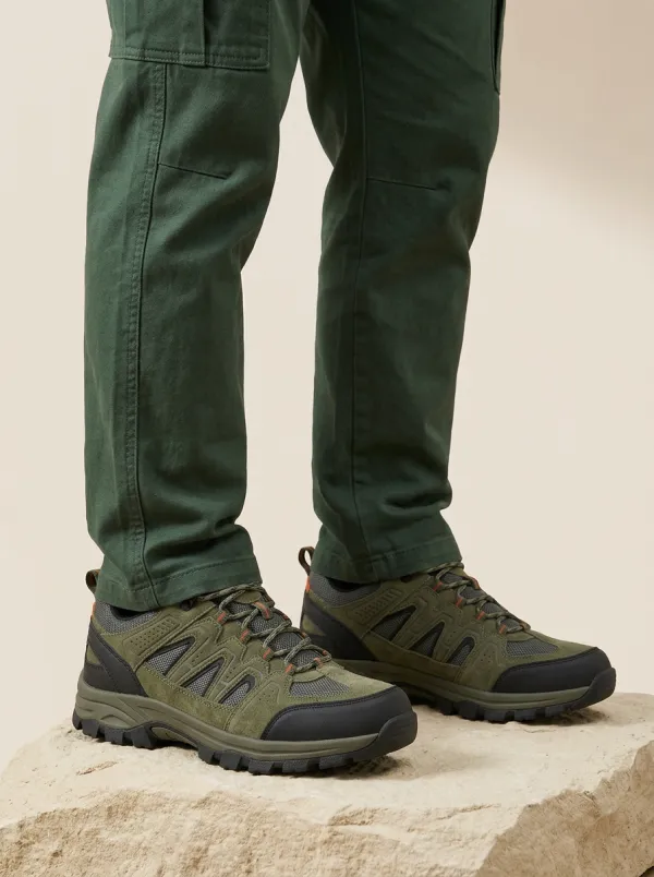 Men's Outdoor Hiking Suede Mesh Trekking Shoes