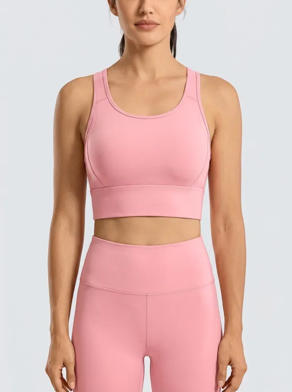Women's Scoop-Neck Racerback Side-Panel Sports Bra