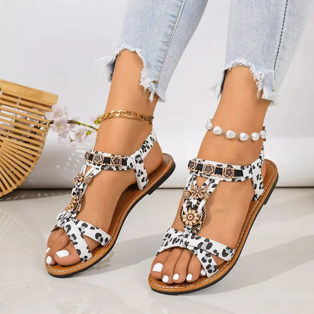 Fresh Open-Toe Flat Sandals