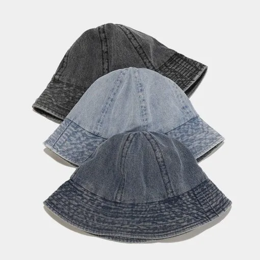 Refined Denim Round Beret Hat