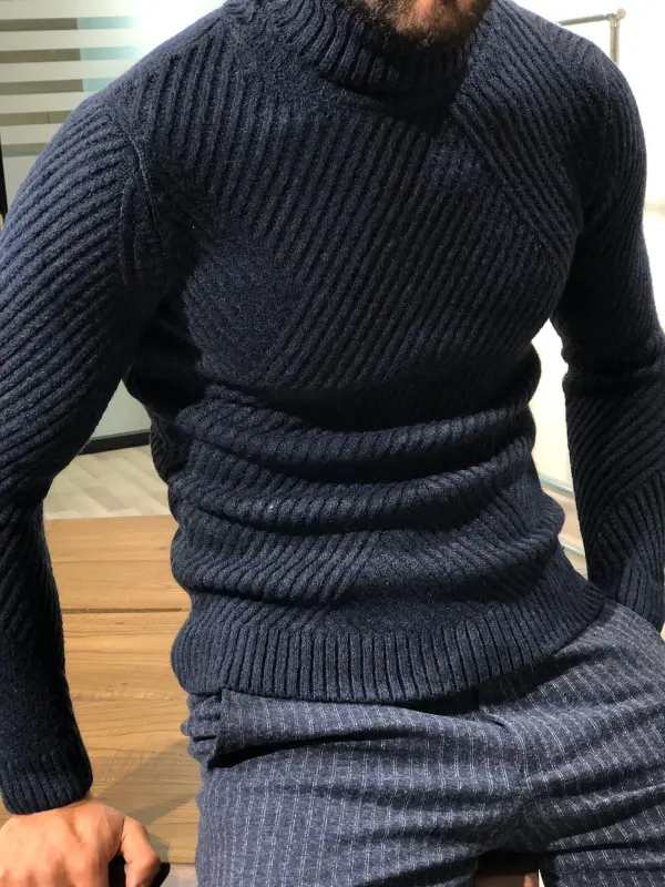 Polished Slim Fit Knit Turtleneck Sweater