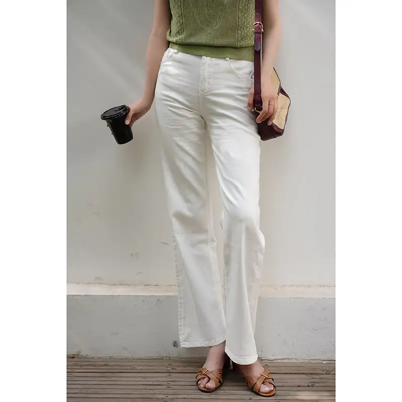 Textured Market Straight Denim Jeans
