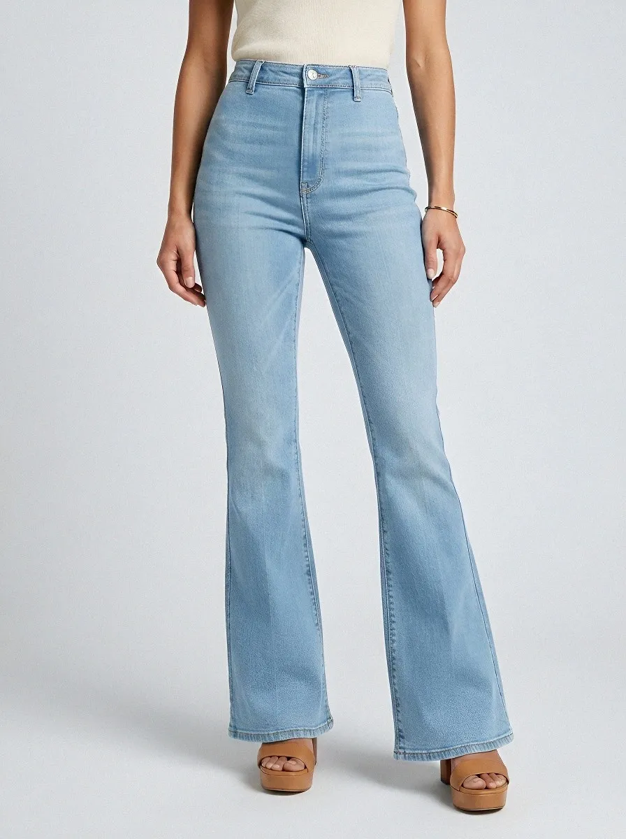 Modern High-Waist Stretch Women's High-Waist Stretch Flare Jeans