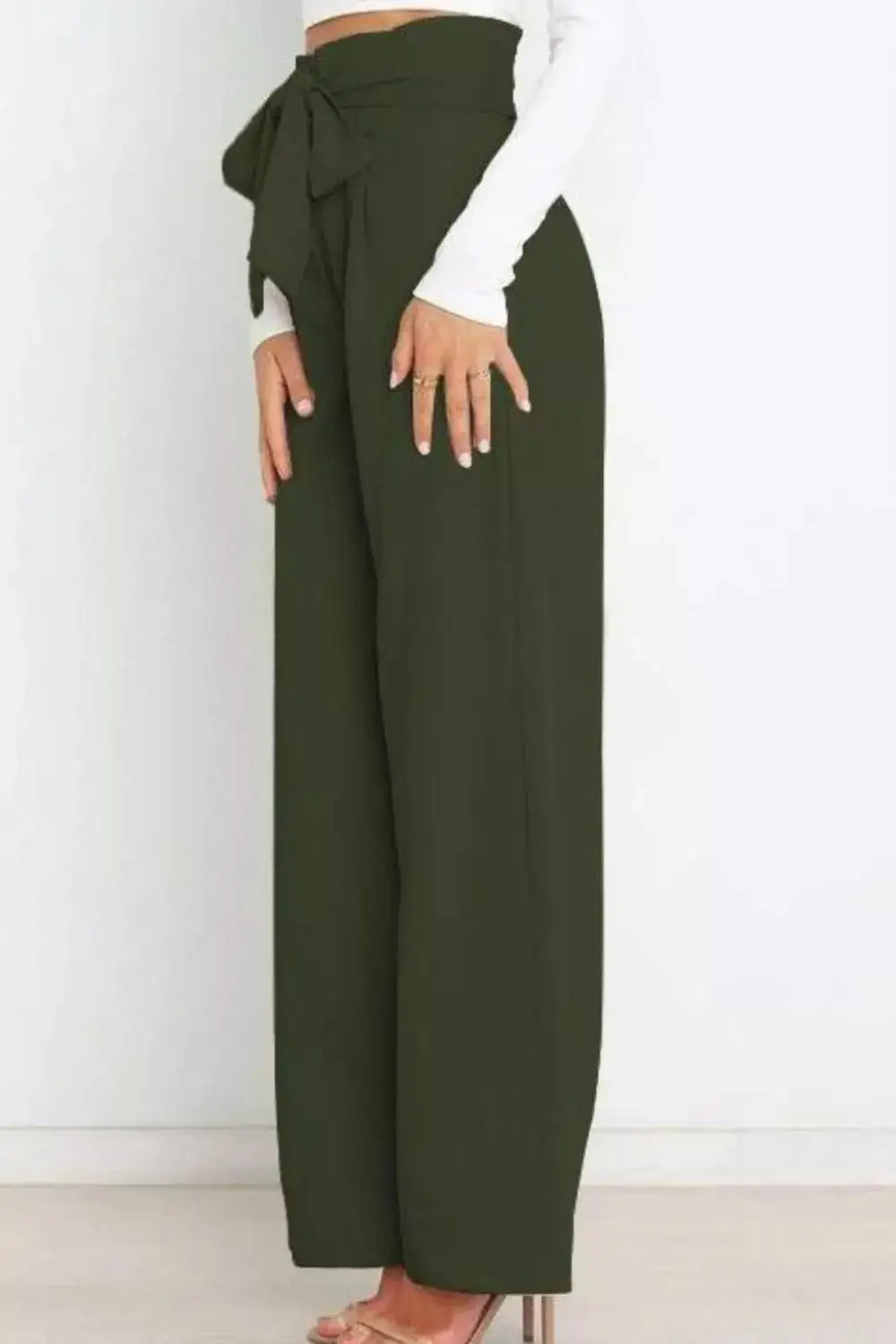 Wide Leg High Waist Pocketed Everyday Pants