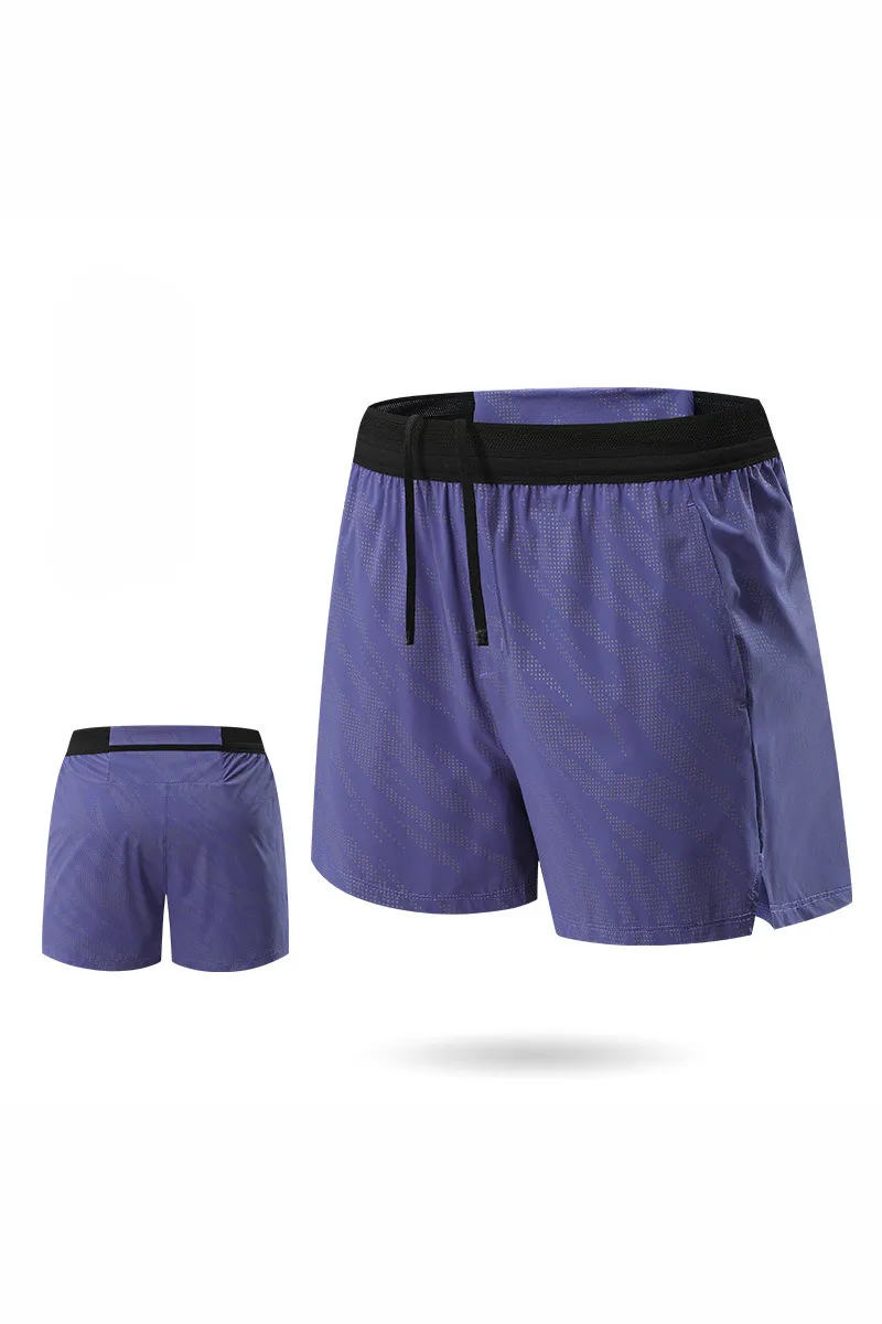 Storage Pocket Dual Layer Reflective Detail Athletic Shorts