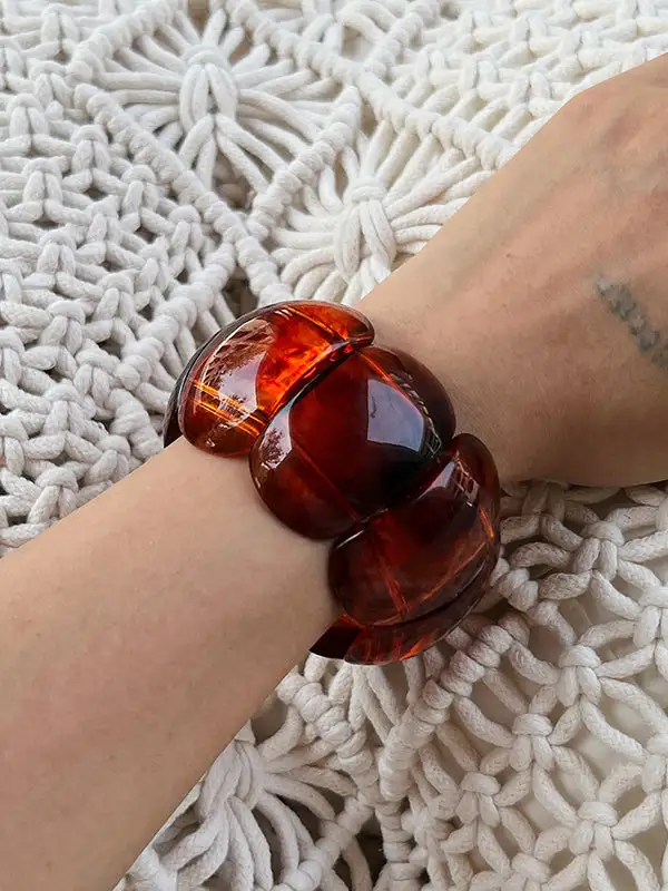 Modern Geometric Irregular Resin Polished Bracelet