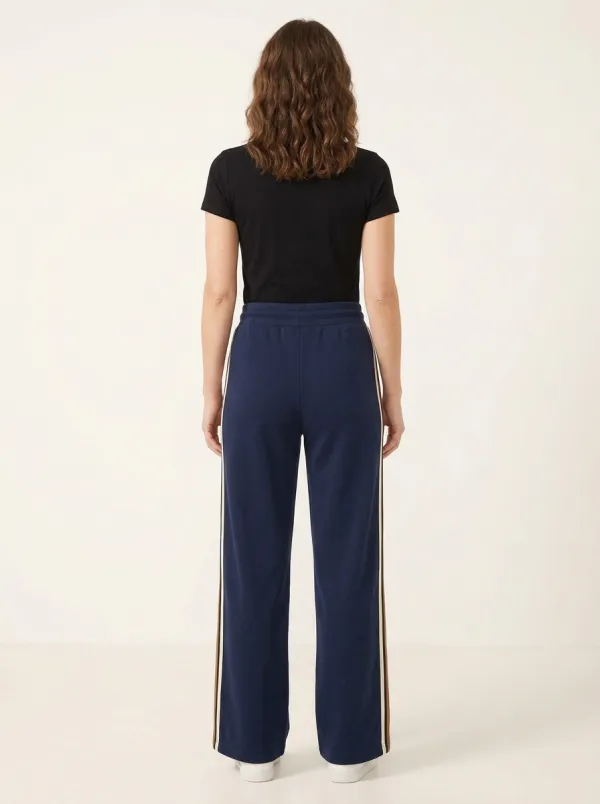 Women's Mid-Rise Drawstring Side-Pocket Wide-Leg Jogger Pants