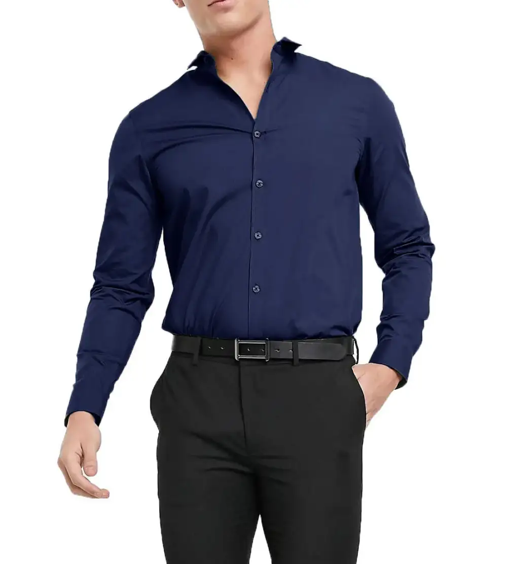 Elegant Long Sleeve Slim Fit Casual Dress Shirt