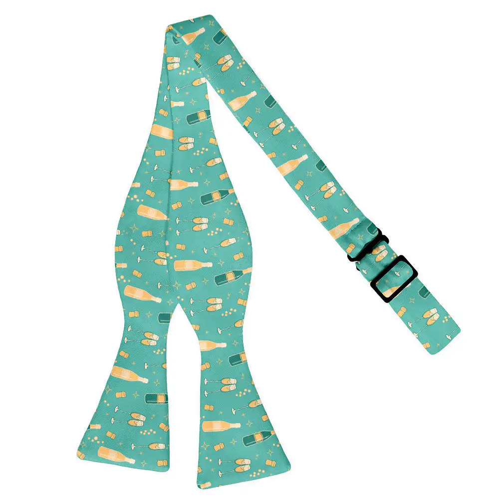 Champagne Pattern Bow Tie
