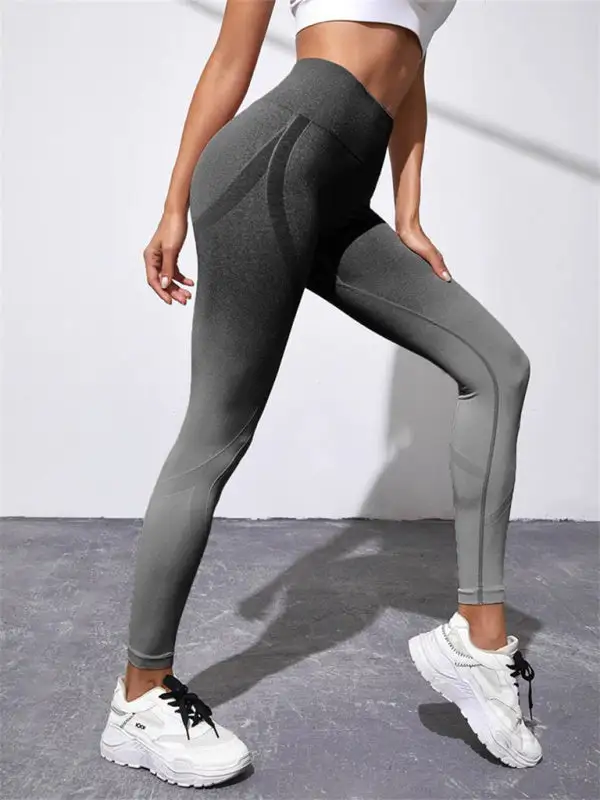 Seamless High Waist Gradient Sports Yoga Pants