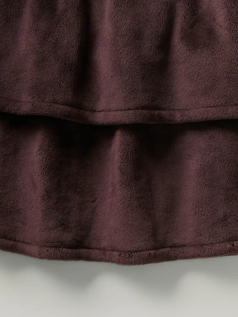 Burgundy Layered Skirt For Edgy Casual Style