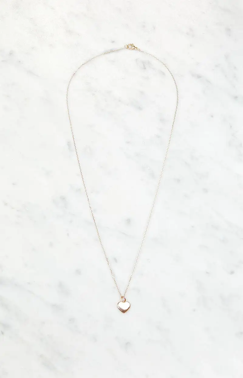 John Galt Gold Heart Pendant Necklace