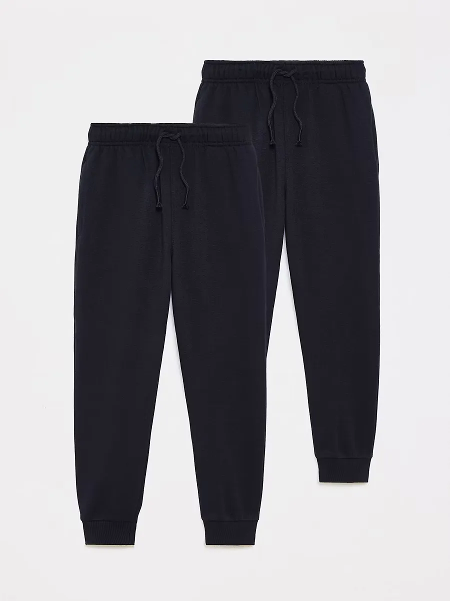 Navy Regular Fit School Joggers 2 Pack