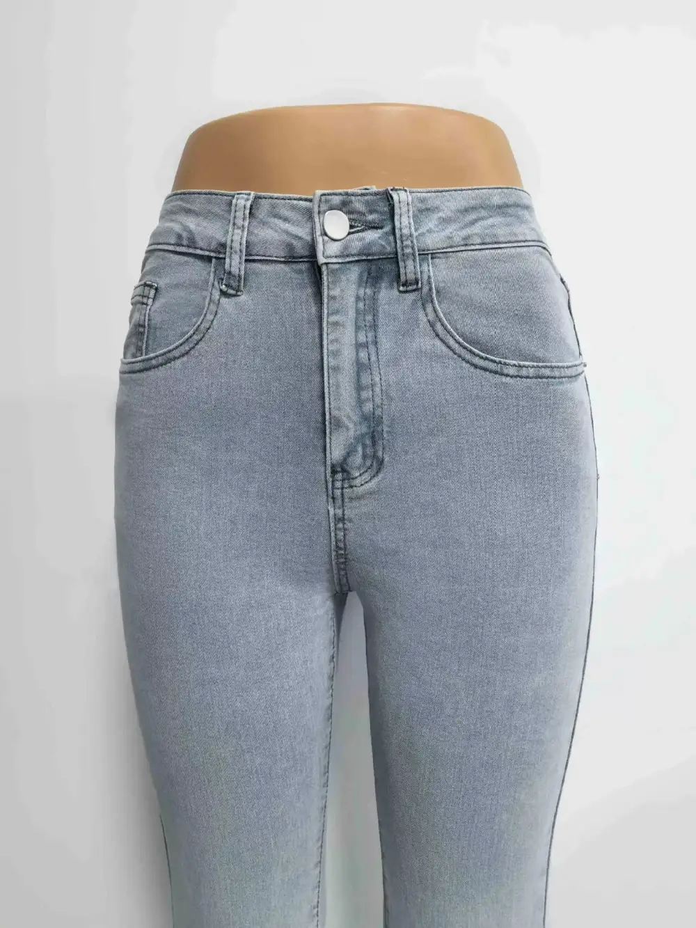 Women' High-Waisted Flare Leg Jeans Stretchy Pants