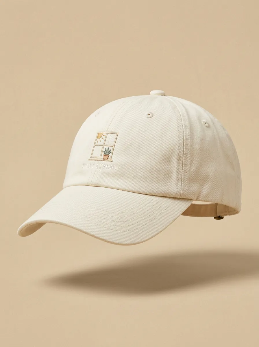 Plant-Lover Window-Motif Printed Unisex Baseball Cap