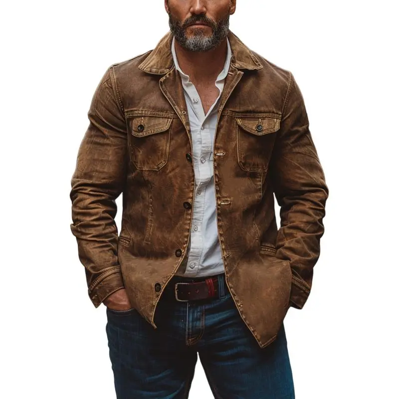 Pocket Leather Utility Jacket
