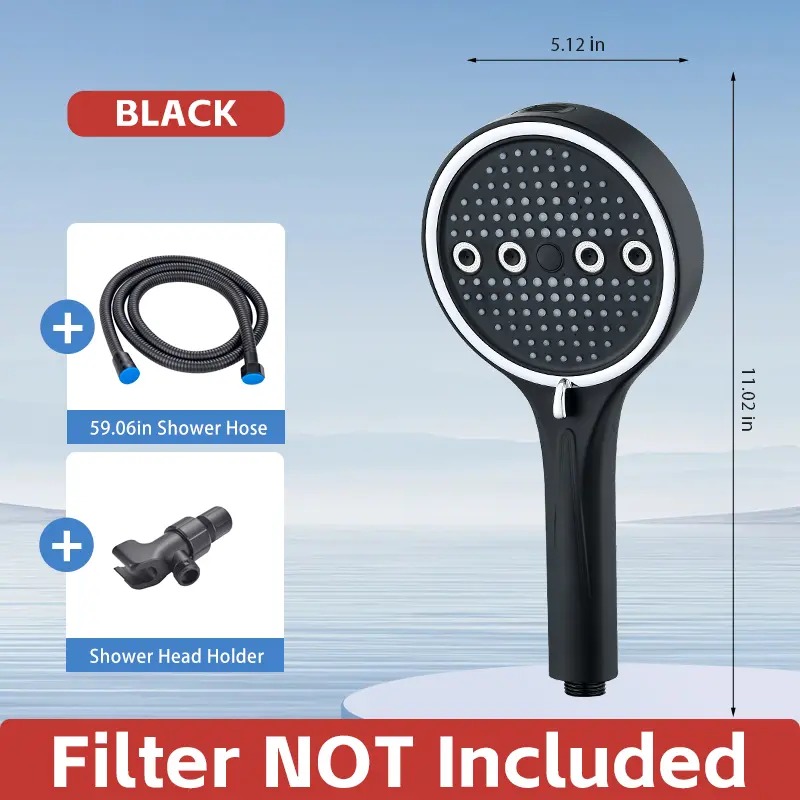 Matte black shower head option