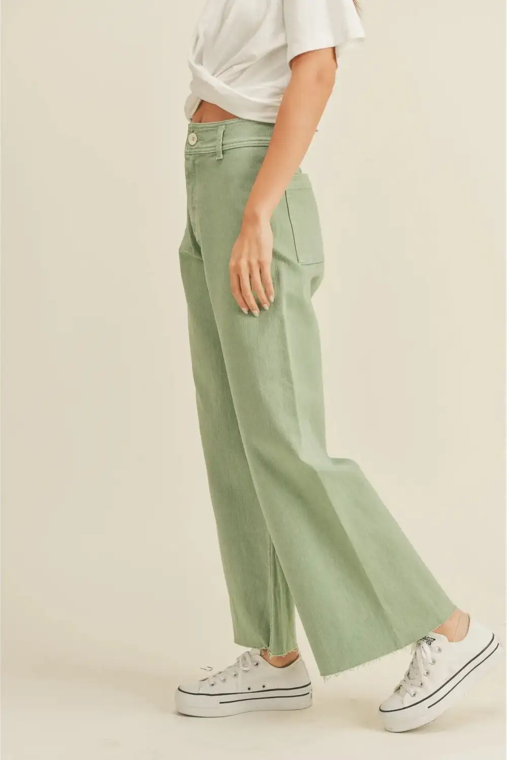 Denim Wide Leg Pants